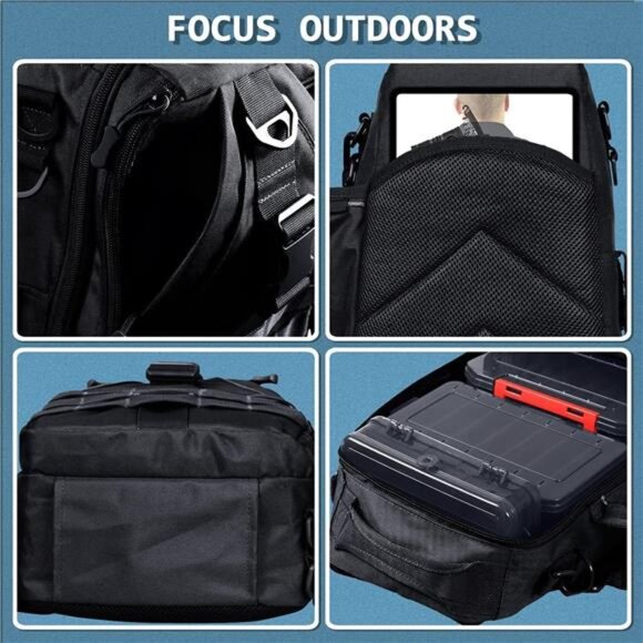 Fishing Backpack, Fishing Bag with Tackle Box, Compact Fishing Tackle - Picture 3 of 8